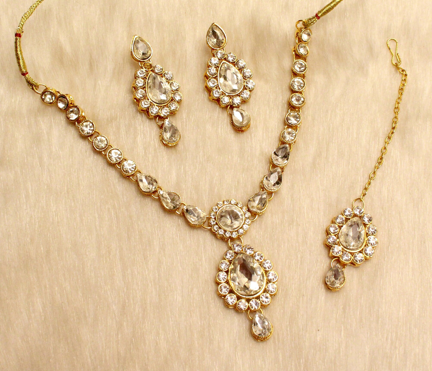 Gold  Kundan necklace Set/Gold/Silver/firoji/red  Indian Wedding Bridal Ethnic Jewellery NecklaceSet/Indian jewellery kundan sets