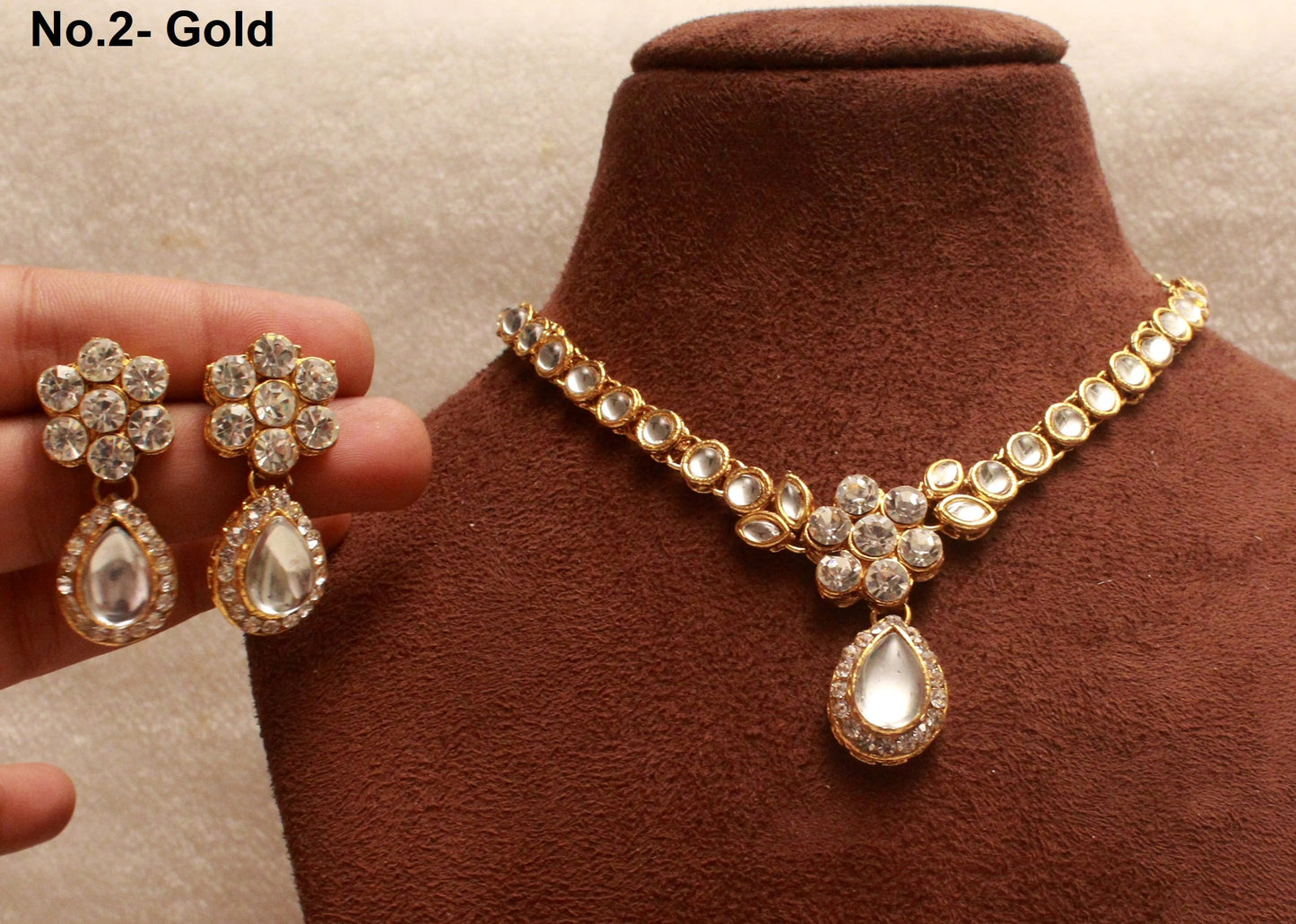 Gold  Kundan necklace Set/Gold/Silver/firoji/red  Indian Wedding Bridal Ethnic Jewellery NecklaceSet/Indian jewellery kundan sets