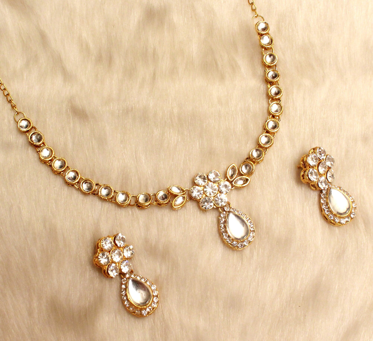 Gold  Kundan necklace Set/Gold/Silver/firoji/red  Indian Wedding Bridal Ethnic Jewellery NecklaceSet/Indian jewellery kundan sets