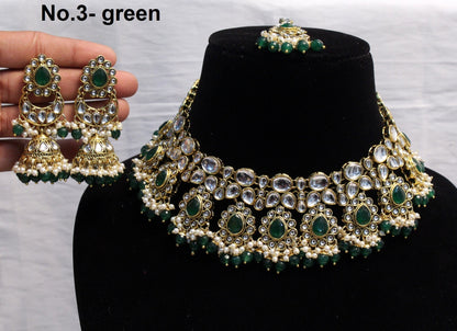 Ivory Indian   Jewellery Gold kundan Necklace Tikka Set/maroon Bollywood Necklace Set/Indian  ethnic necklace set