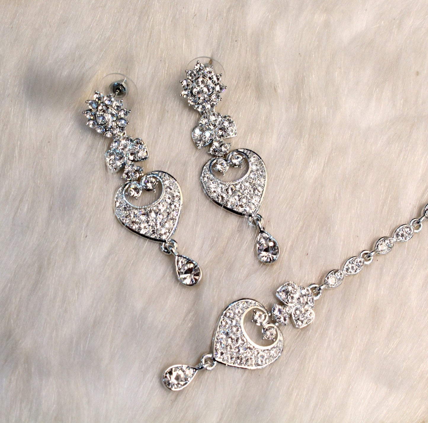Silver Earrings/ Gold earrings/Crystal silver Gold chandeliers Bridal Earrings Set Jewellery/ Bridesmaids Bollywood Jewellery/Gift for her