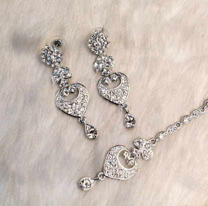 Silver Earrings/ Gold earrings/Crystal silver Gold chandeliers Bridal Earrings Set Jewellery/ Bridesmaids Bollywood Jewellery/Gift for her
