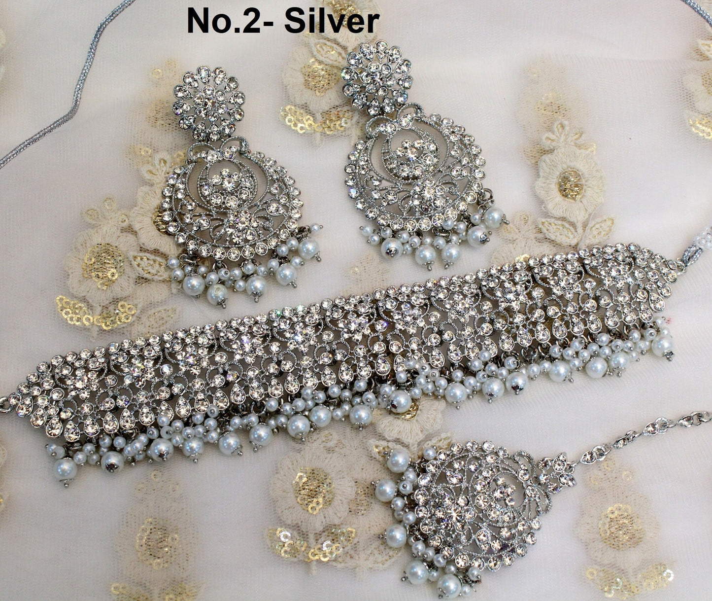 Indian Jewellery Choker  Set gold Necklace Set/Bollywood Jewellery/Indian dark gold , carlsbad silver choker set/Bridesmaid Jewellery choker set/Necklace set