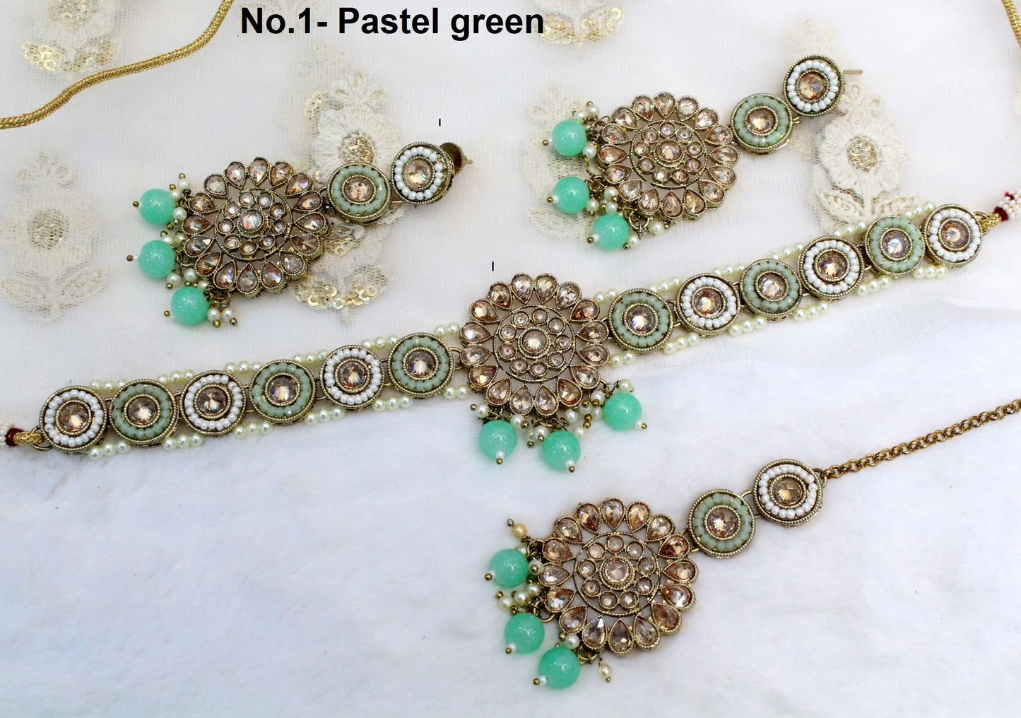 Choker Jewellery Set Chik Choker Set/ Bollywood Jewellery/dark gold Indian choker necklace set/ Bridesmaid Jewellery/Women Necklace set