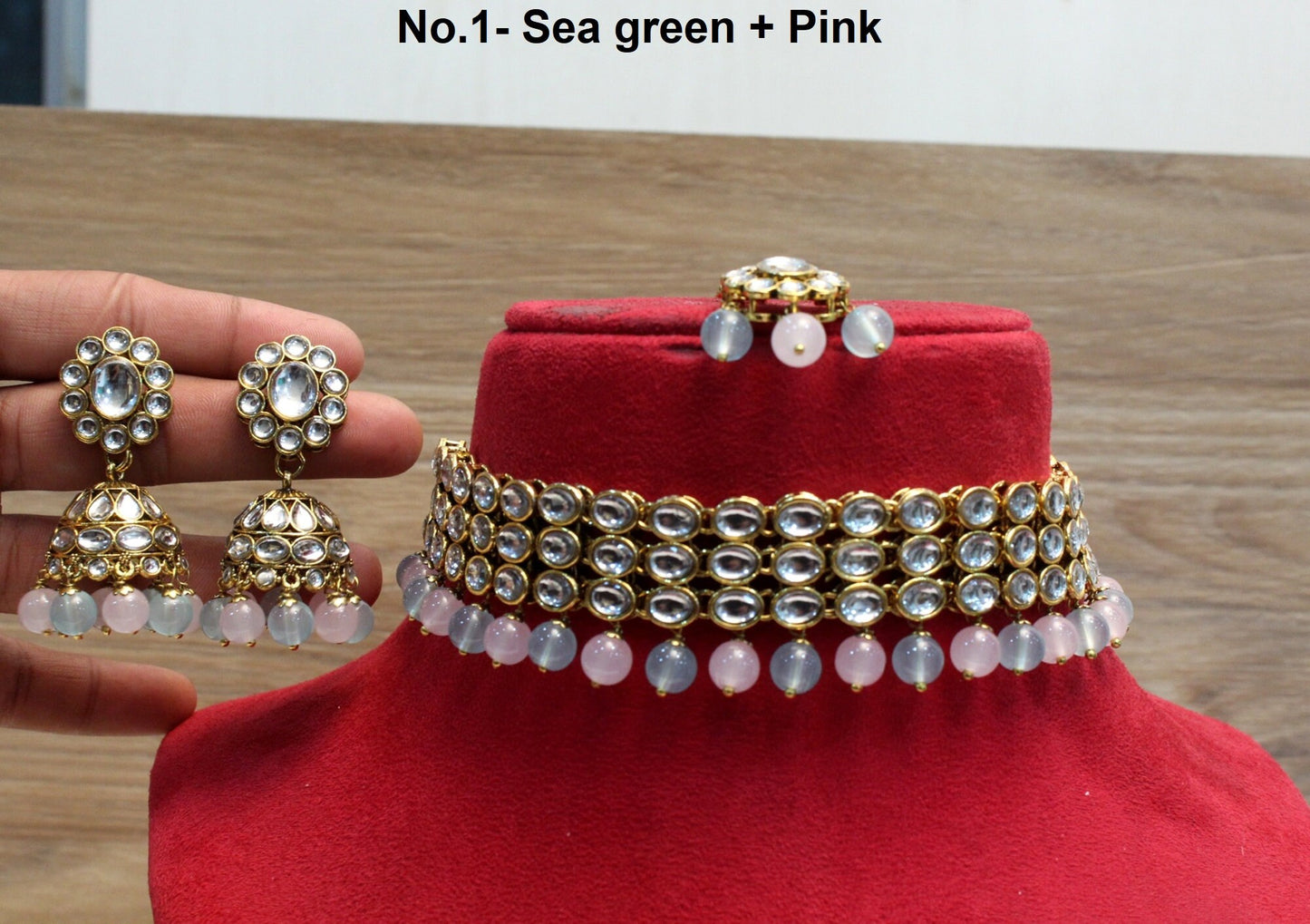 Buy Choker Set Gold kundan Set/ Bollywood Jewellery/kundan Bridesmaid Jewellery/Women Necklace wide set