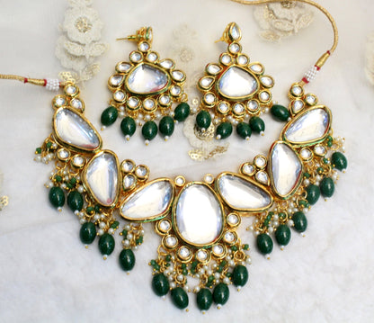 kundan necklace Set Earrings Set/Gold green, maroon necklace set Indian Jewellery Necklace Set/Indian bridal Choker Set