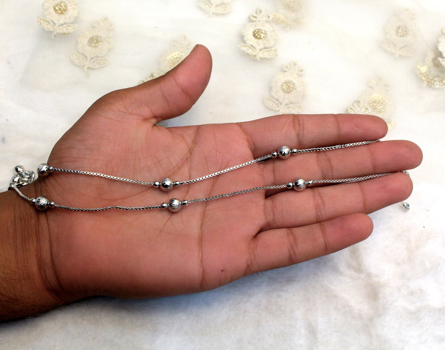 Anklets Foot Bracelet silver Indian pair Payal Jhanjar Jewellery Jewellery/Traditional Bollywood Panjeb Jewellery