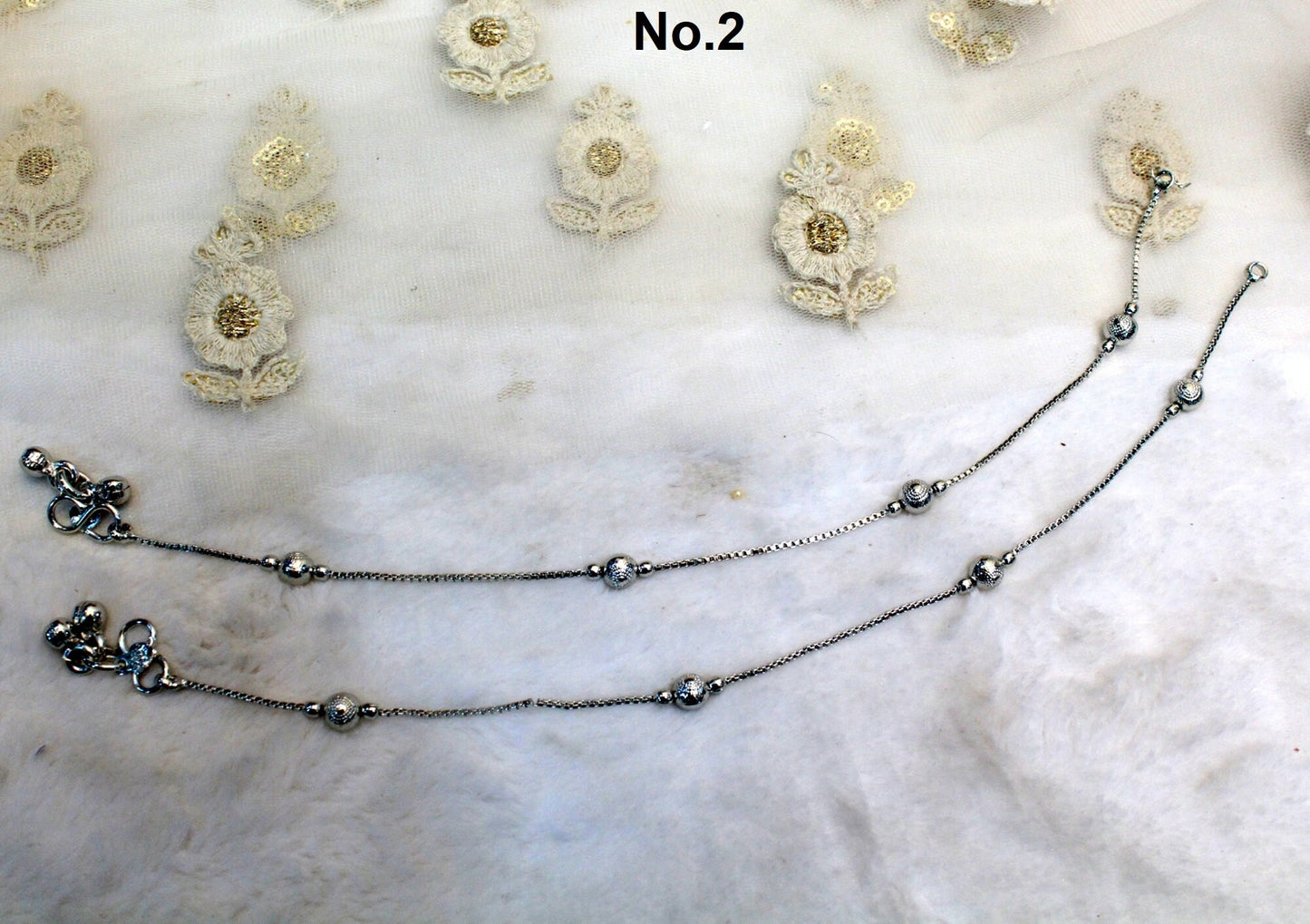 Anklets Foot Bracelet silver Indian pair Payal Jhanjar Jewellery Jewellery/Traditional Bollywood Panjeb Jewellery
