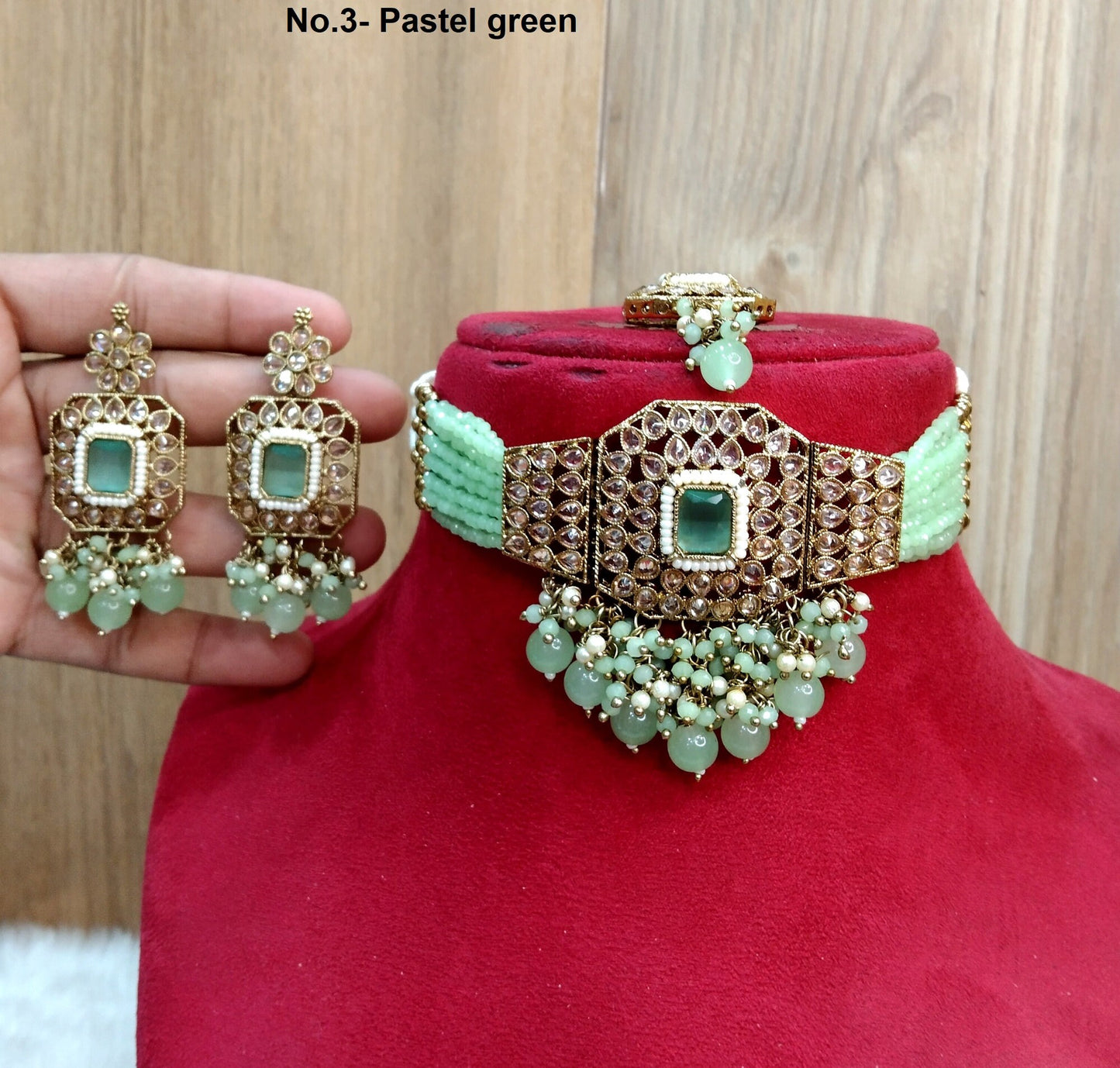 Indian Choker Set / Antique gold finish Jewellery set /Indian choker necklace set/Bridesmaid Jewellery/gift for her/ chini Wedding jewellery set