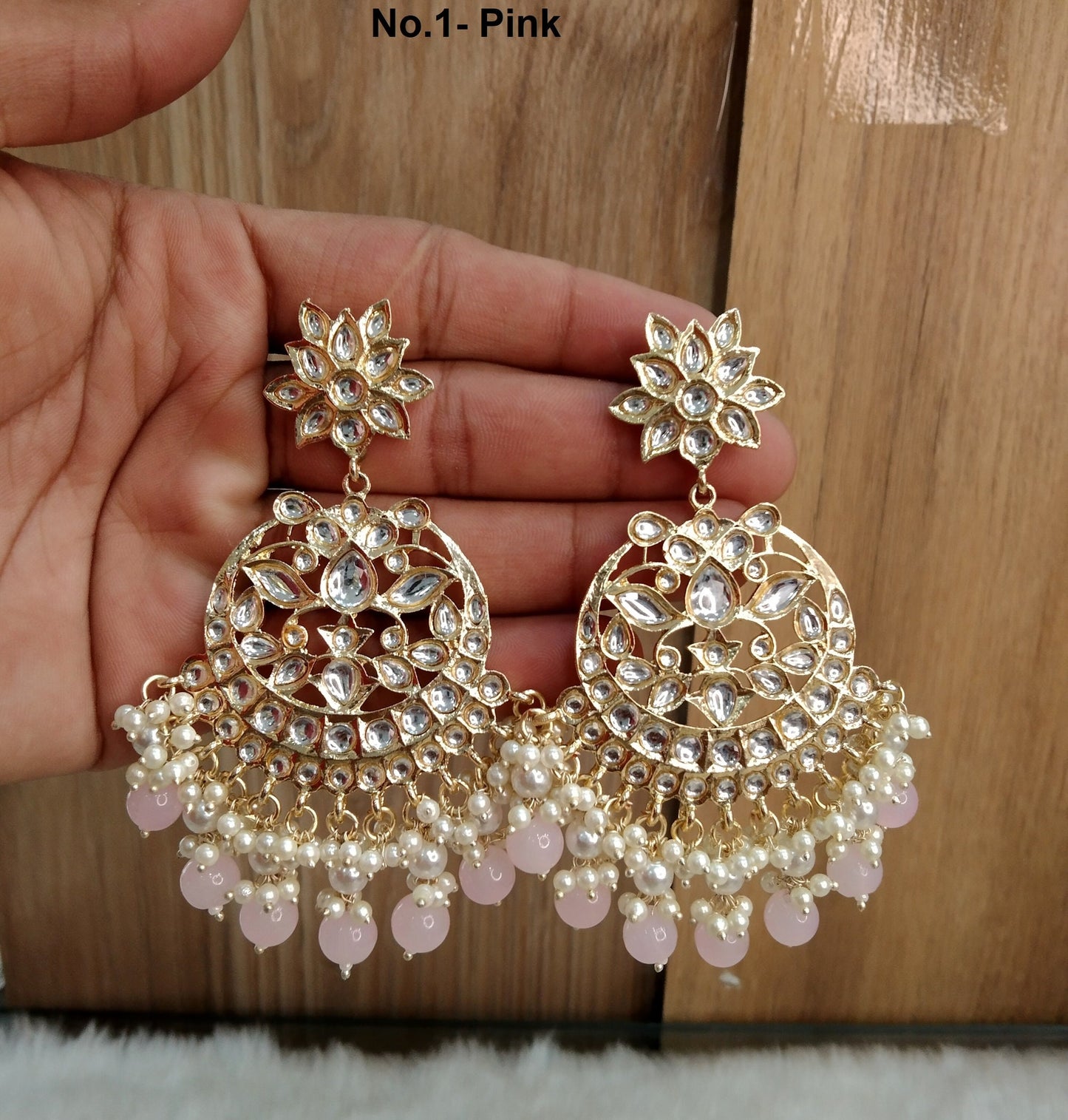 Indian Jewellery/Gold Indian Earrings Tikka Set/Indian sea green,pink,Gajjri , blue chand balli  Earrings Jewellery/Wedding Bridal Jewellery sanam Set