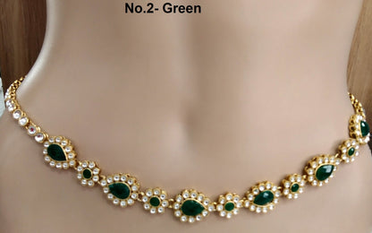 Waist Chain Kundan Belly Sari Saree Chain Indian Jewelry Jewellery Kamarbandh Kamarband Belt/Indian Body Chain Jewellery/Kundan waist belt