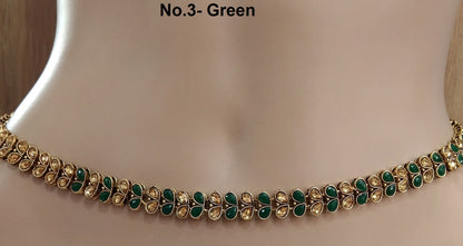 Waist Chain Kundan Belly Sari Saree Chain Indian Jewelry Jewellery Kamarbandh Kamarband Belt/Indian Body Chain Jewellery/Kundan waist belt
