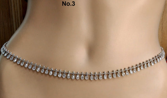 Sari Saree Chain Jewellery Indian Kamarbandh Kamarband Belt/silver Simple Body Chain beach Jewellery