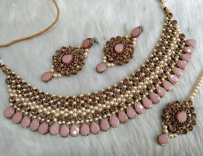 Indian Kundan Necklace  Jewellery Set/Bollywood wedding kundan Delicate Bridal Wedding Jewellery Set