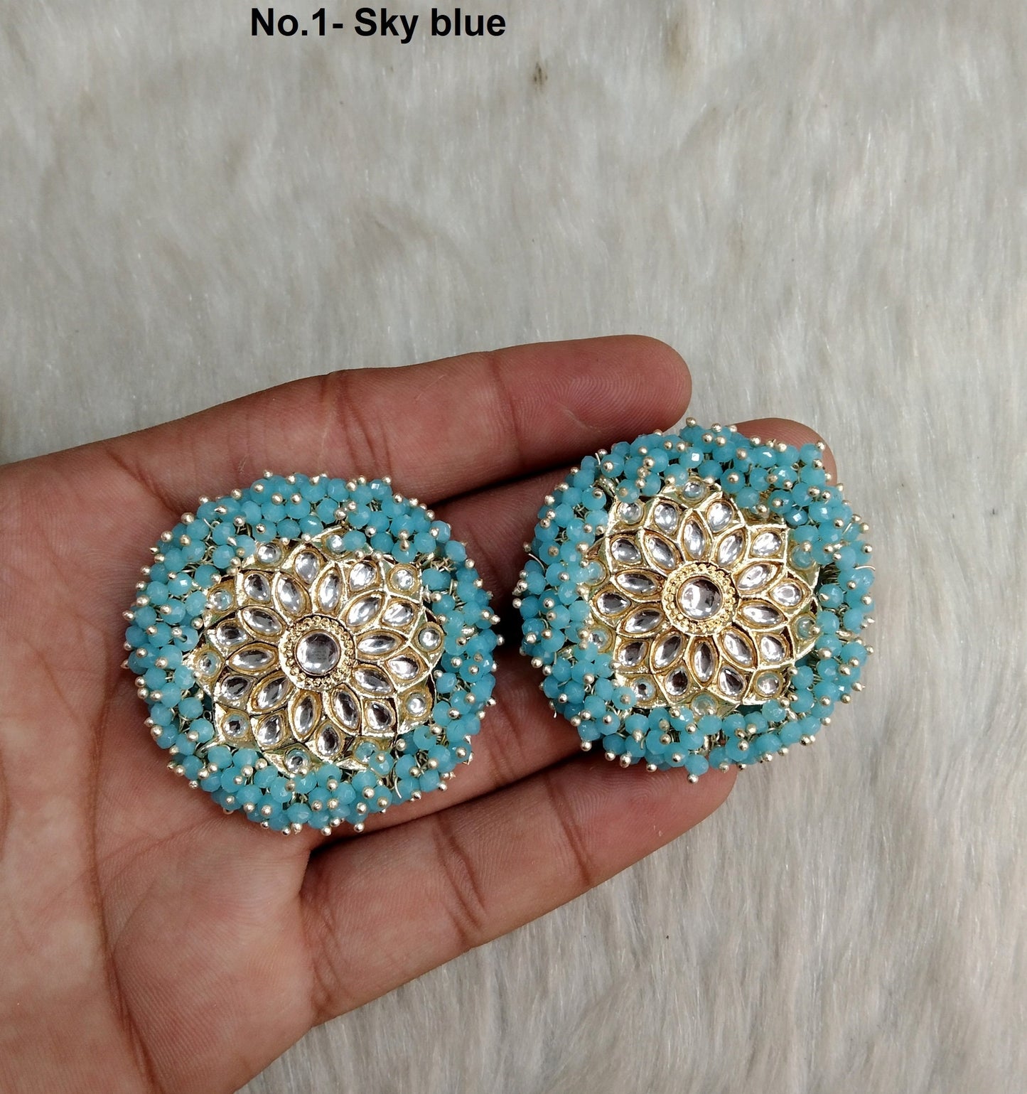 Stud Earrings Indian Jewellery/Indian Stud Earrings/Gold kundan stud earrings/Indian Tops Earrings Jewellery/Bollywood stud earrings