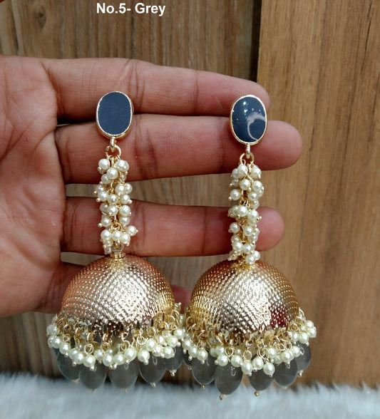Indian Jhumka Earrings Jewellery/Indian Jewelry Bridal Maroon ,pink, gajjri, Yellow, black Jhumka diljit Earrings