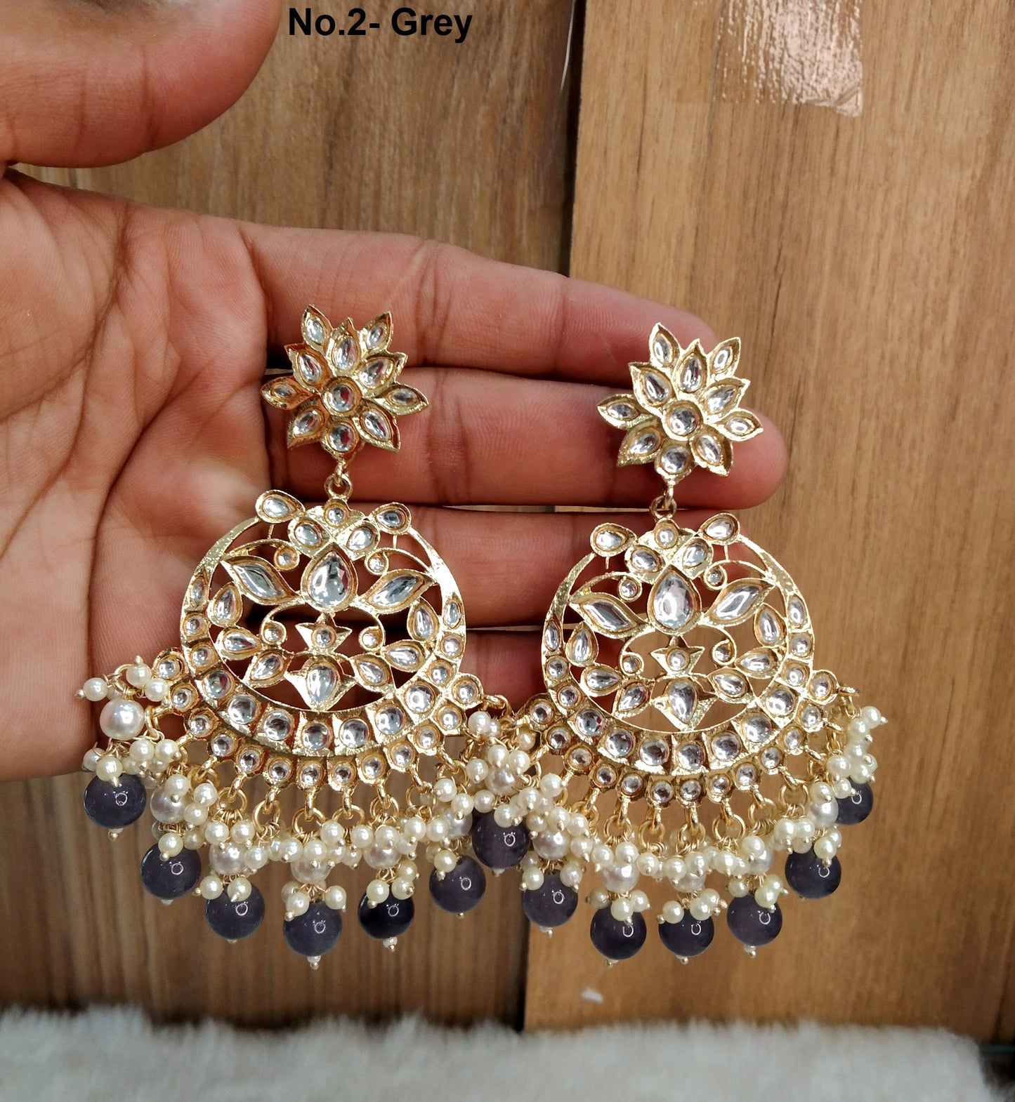 Indian Jewellery/Gold Indian Earrings Tikka Set/Indian sea green,pink,Gajjri , blue chand balli  Earrings Jewellery/Wedding Bridal Jewellery sanam Set