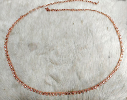 Waist Sari Saree Chain Jewellery Indian Kamarbandh Kamarband Belt/Rose gold Simple Body Chain Jewellery
