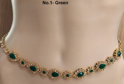 Waist Chain Kundan Belly Sari Saree Chain Indian Jewelry Jewellery Kamarbandh Kamarband Belt/Indian Body Chain Jewellery/Kundan waist belt