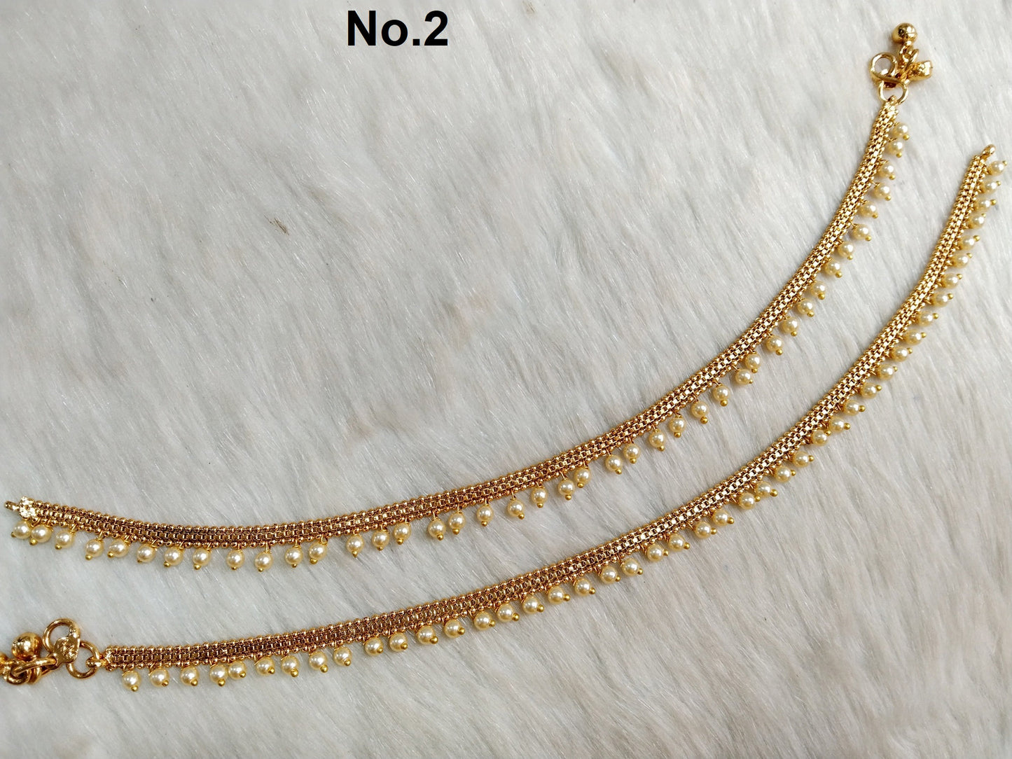Buy Anklets Foot Bracelet Gold Indian Payal Jhanjar Jewellery Jewellery/Traditional Bollywood Panjeb Jewellery