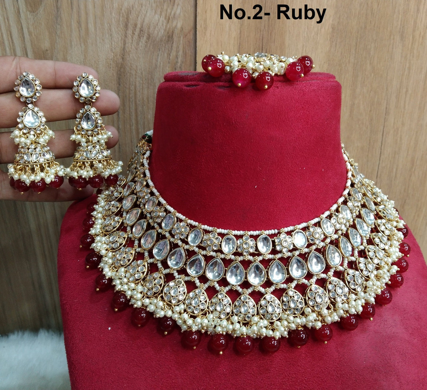 Indian Jewellery/ Gold Semi Bridal Kundan necklace Set Indian Wedding Semi Bridal Ethnic Jewellery riverhead Necklace