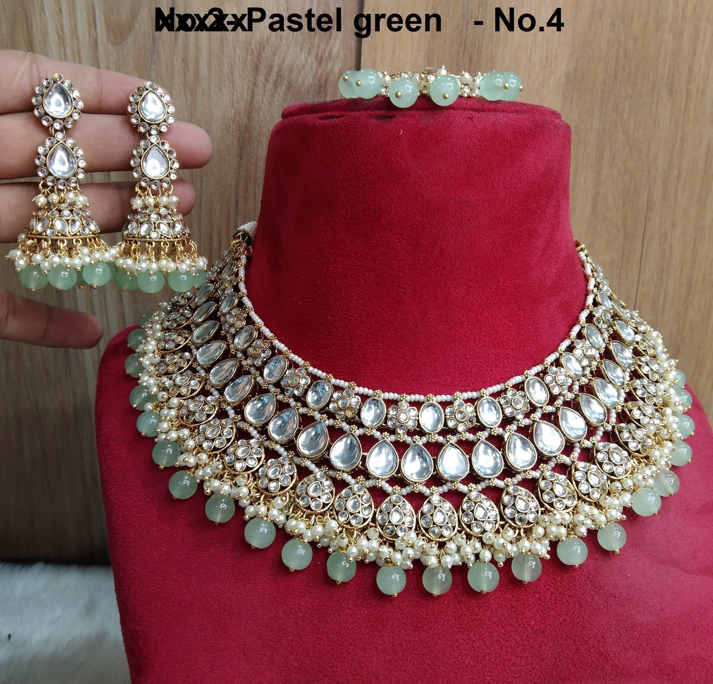 Indian Jewellery/ Gold Semi Bridal Kundan necklace Set Indian Wedding Semi Bridal Ethnic Jewellery riverhead Necklace