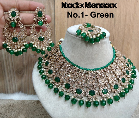 Indian  Jewellery/Dark gold necklace Set/Bollywood Gold Indian Jewelry Jewellery queenstown Set /Bridesmaid jewellery sets