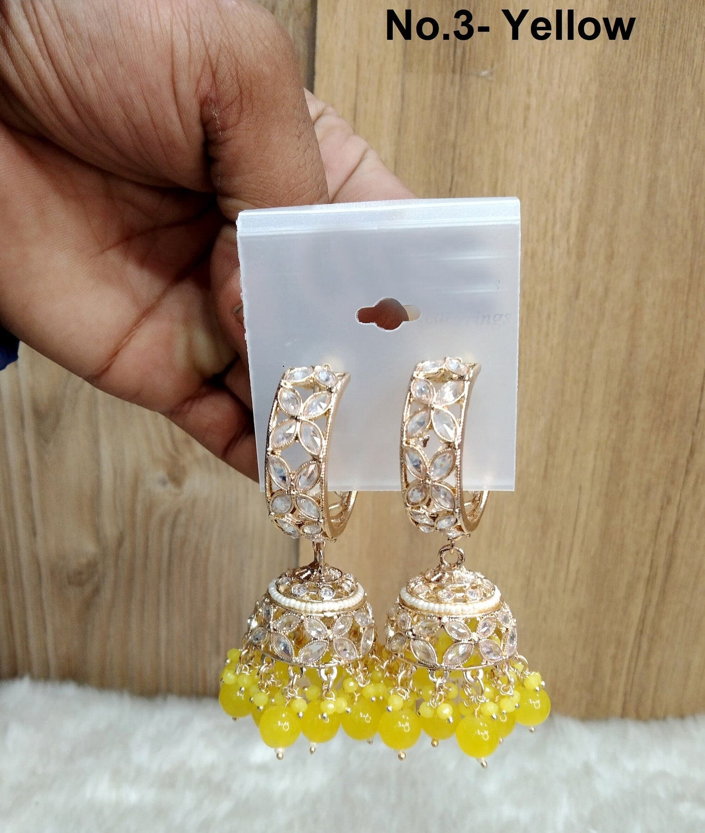Jhumka stud earrings Gold  Earrings/Bollywood Indian  Jewellery Gold Jhumka tina Set