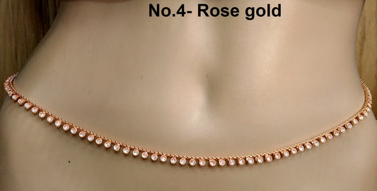 Waist Sari Saree Chain Jewellery Indian Kamarbandh Kamarband Belt/Rose gold Simple Body Chain Jewellery