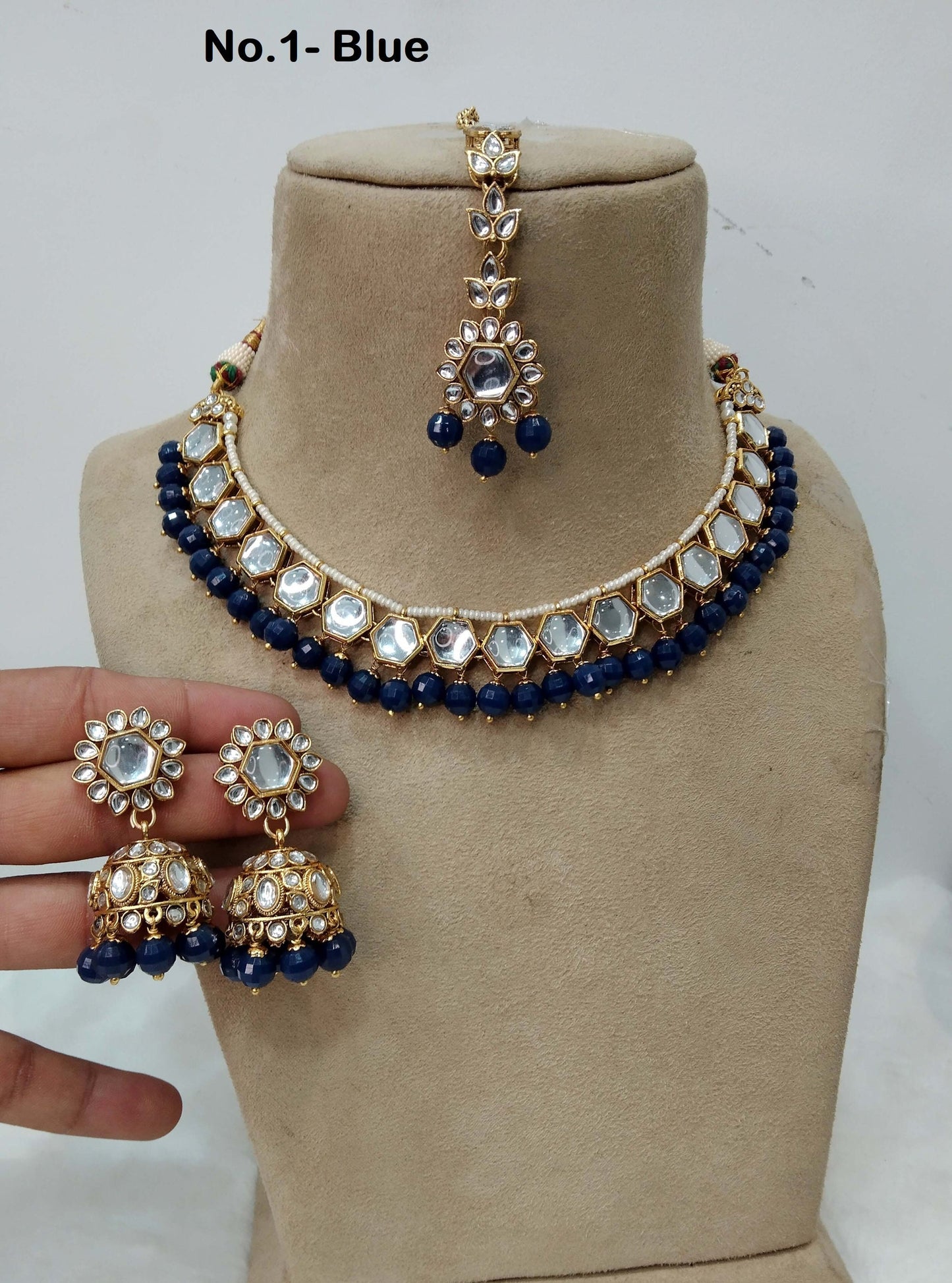 Ivory Indian  Jewellery , Kundan necklace Set Indian Wedding Bridal Ethnic Bridal Necklace,bridesmaid Tina set,Punjabi set