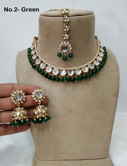 Ivory Indian  Jewellery , Kundan necklace Set Indian Wedding Bridal Ethnic Bridal Necklace,bridesmaid Tina set,Punjabi set