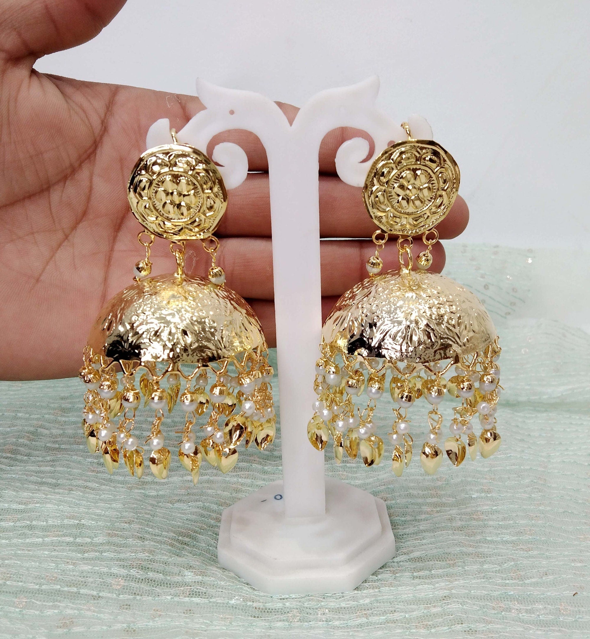Details more than 212 big earrings jhumka latest