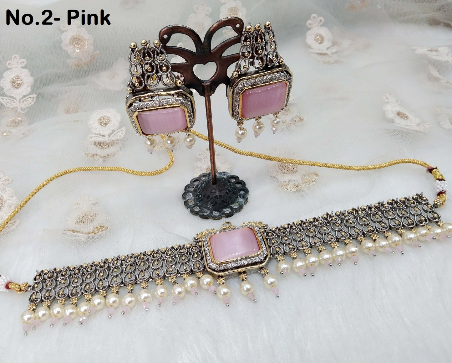 Buy Choker Set /Victorian polish choker Set/ Bollywood choker Set/Indian choker set/ Bridesmaid Jewellery/Women gift/Nova antique choker set