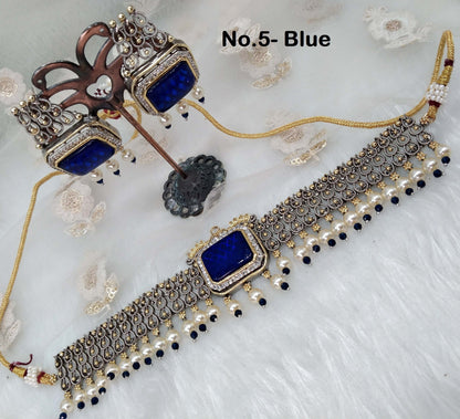 Buy Choker Set /Victorian polish choker Set/ Bollywood choker Set/Indian choker set/ Bridesmaid Jewellery/Women gift/Nova antique choker set