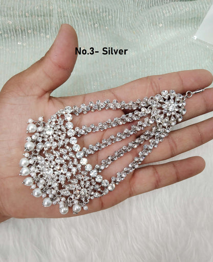 Passa Jhumar Jhoomer Headpiece Bridal Passa/Hijab Headpiece/Antique Indian Hair Jewellery/Pakistani Headpiece/Side Hair Jewellry
